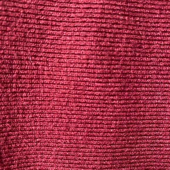 🎄NWT MEROKEETY Off Shoulder Ribbed Knit Sweater Dress Wine Red Fall Mini Dress M - Picture 6 of 8